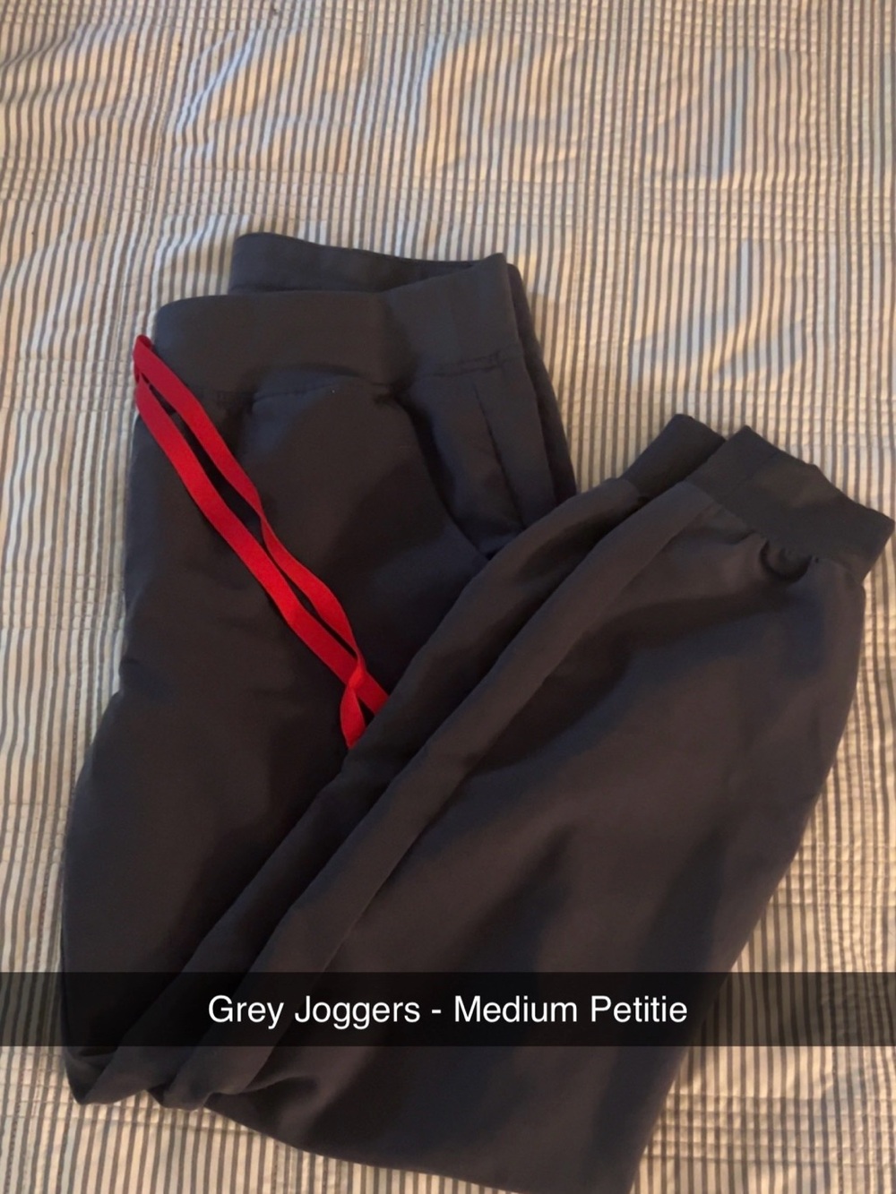 Figs Charcoal Joggers with Red Drawstring